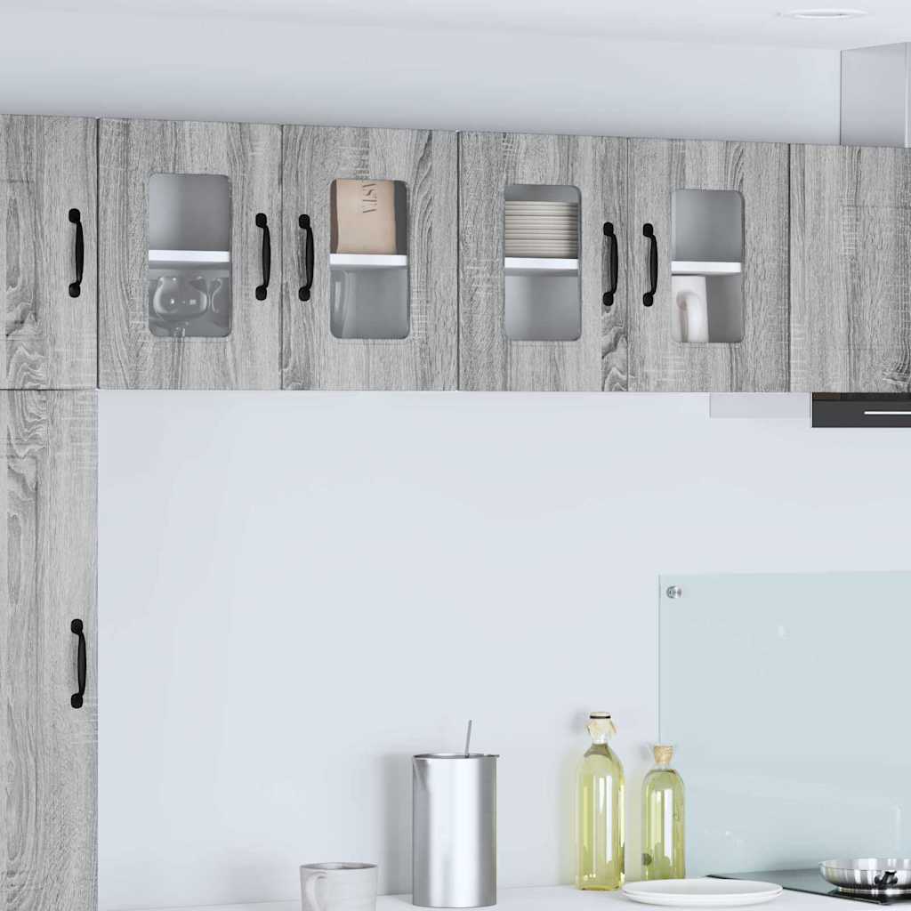 Kitchen Wall Cabinet with Shelf Grey Sonoma 60 x 31 x 40 cm